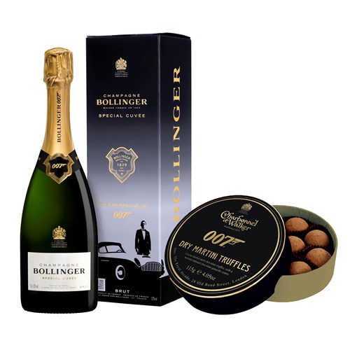 Limited Edition Bollinger Special Cuvee 007 and 007 Dry Martini Truffles